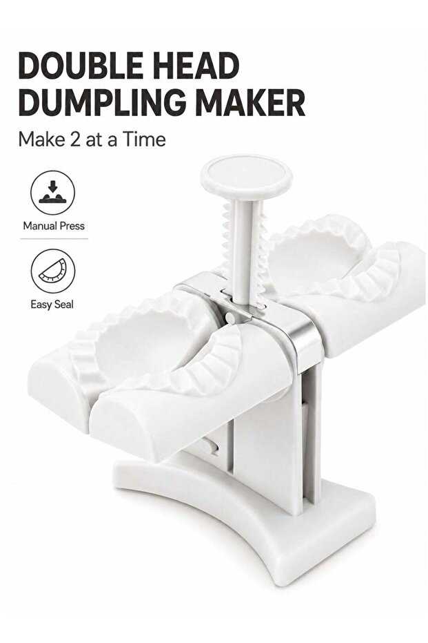 Double Head Dumpling Maker | 2 In 1 Manual Dumpling Press Mould | Momo Gyoza Ravioli Empanada Samos