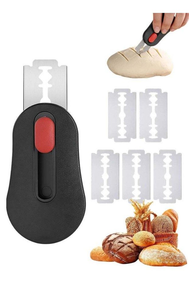 1 Pc Magnetic Sourdough Bread Lame Scoring Tool with 5 Replaceable Stainless Steel Blades, Professi