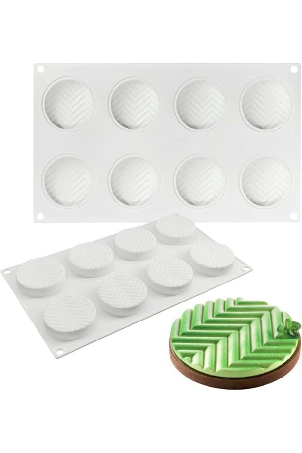 Circular silicone molds for baking cakes, soap, pastries, chocolate, jelly, ice cube trays, French