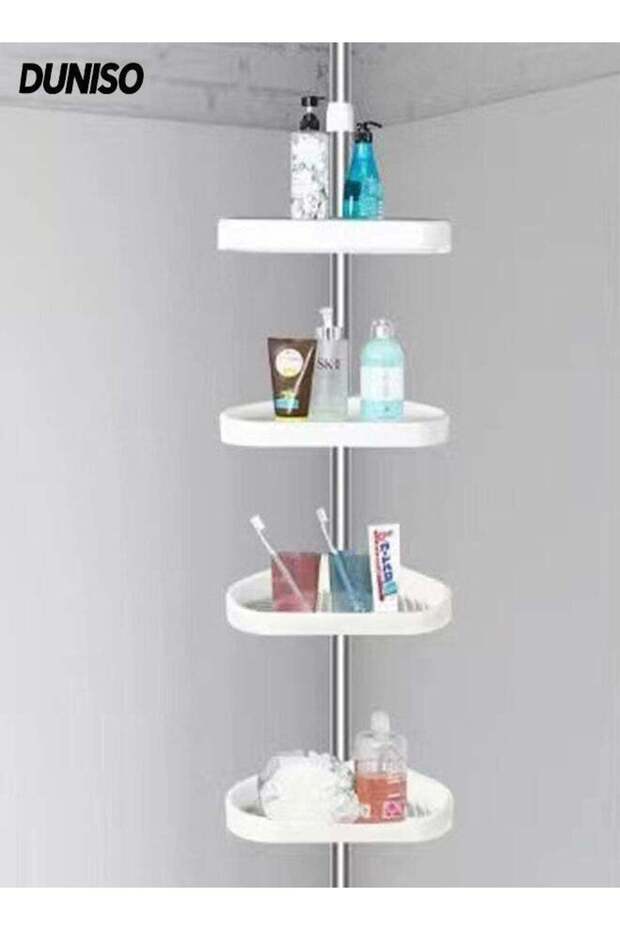 Multifunctional Bathroom Shower Rack ,No Drilling,Stainless steel Shower storage Organizer with 4 s
