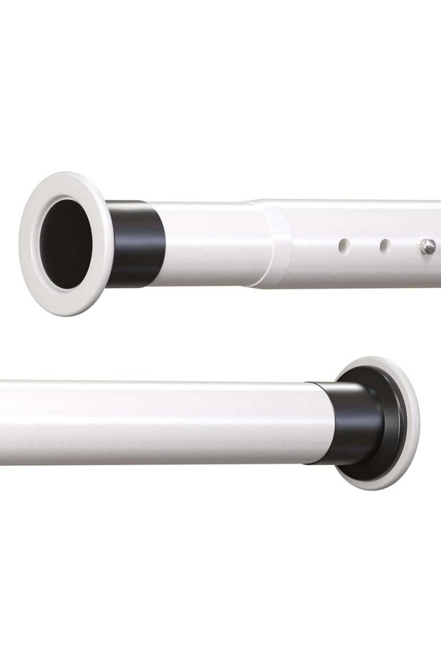 Adjustable Spring Tension Curtain Rod - No Drill Rustproof Shower Rod for Bathroom/Window/Balcony,
