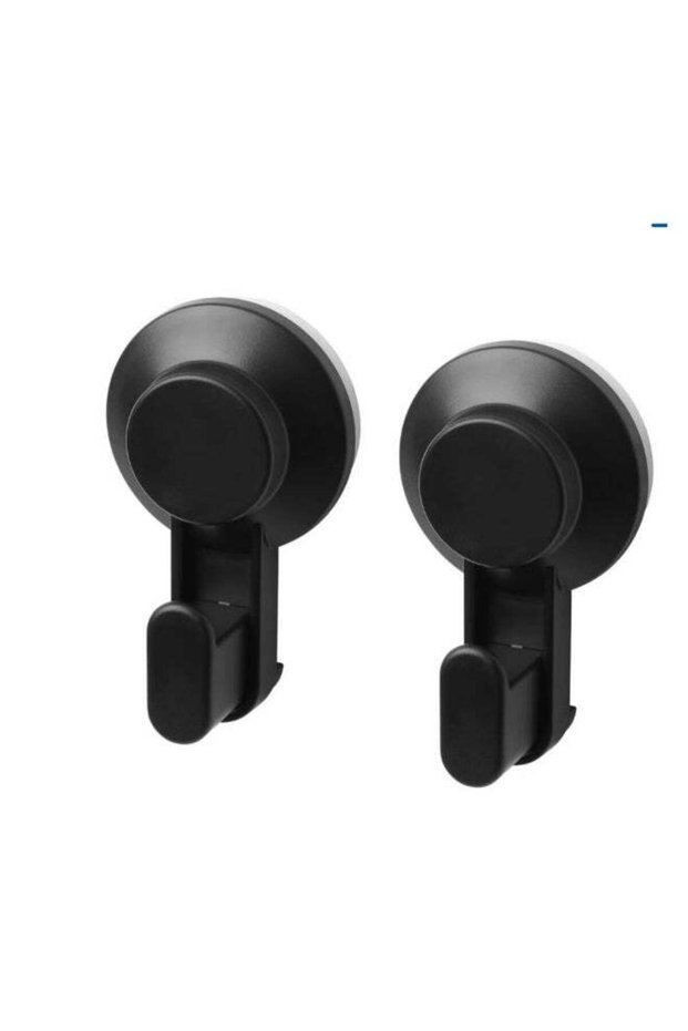 Hook with suction cup, black PACK OF 2