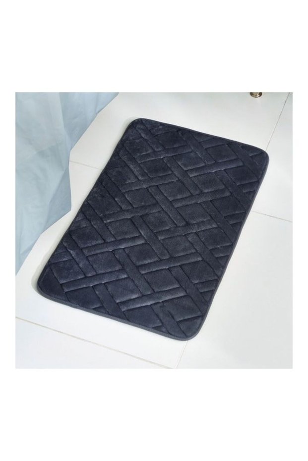 Essential Memory Foam Bath Mat Black 50 x 80cm