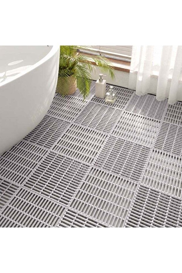 Bathtub Mat Non Slip, 33 x 33 cm Bath Tub Floor Mats, Textured Bathroom Carpet with Drain Holes, Ea