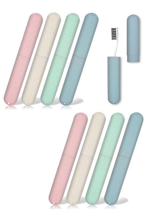 8Pack Travel Toothbrush Case, Portable Breathable Toothbrush Holder for Travel/Camping/School/Home