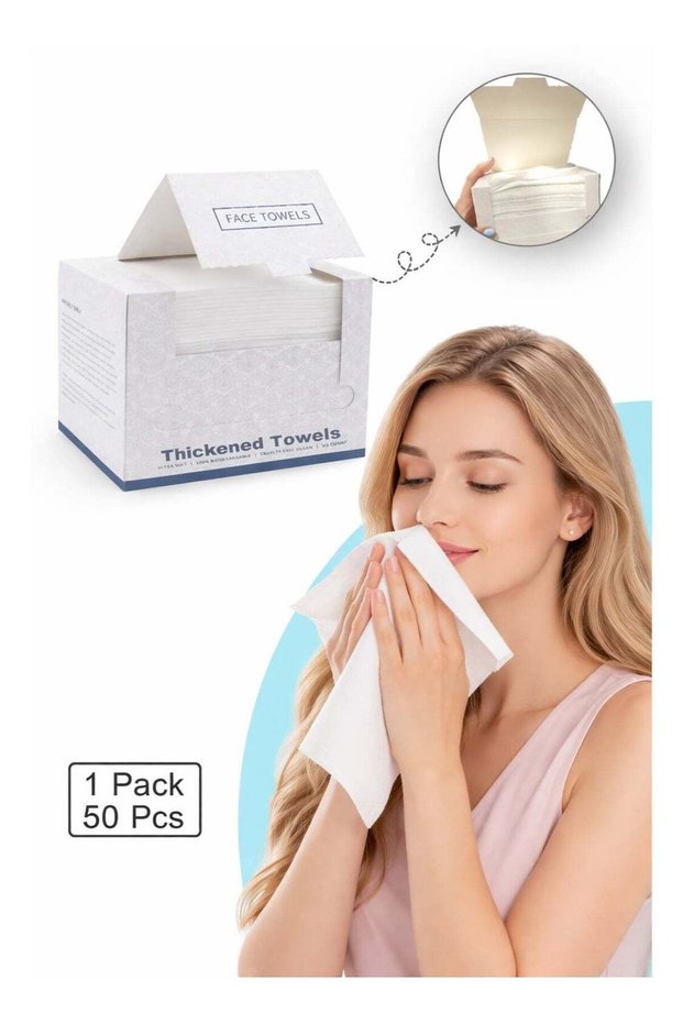 Thickened Disposable Face Towels – Ultra Soft Biodegradable Facial Cleansing Tissues for Sensitive