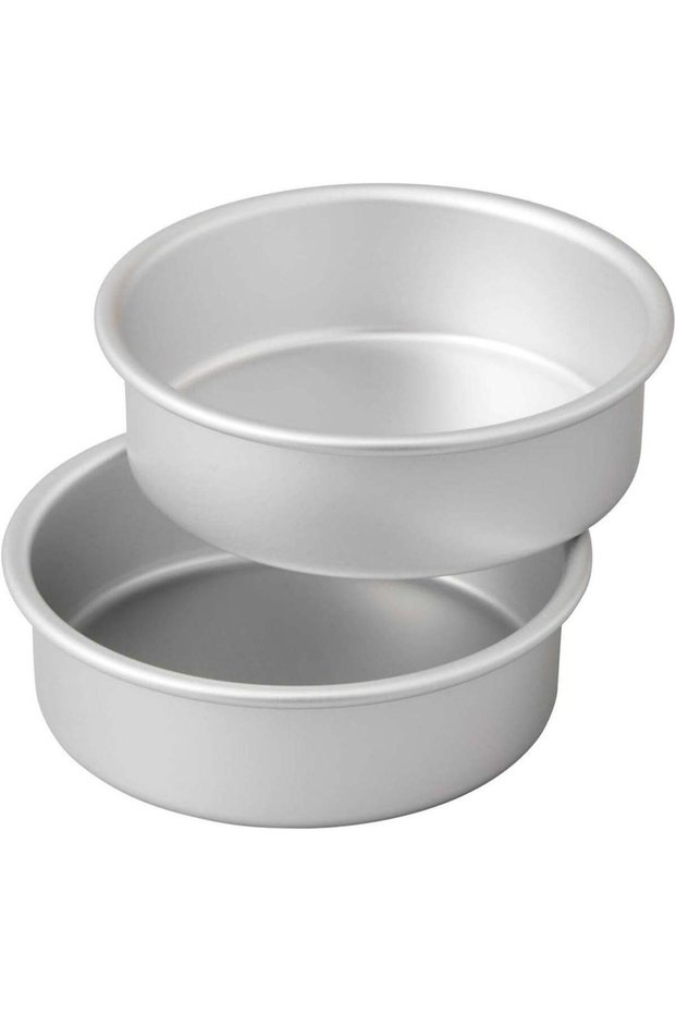6 Inch Cake Tin Set of 2, Deep Cake Tins Stainless Steel Round Baking Pans, Layer Cake Mould Ideal