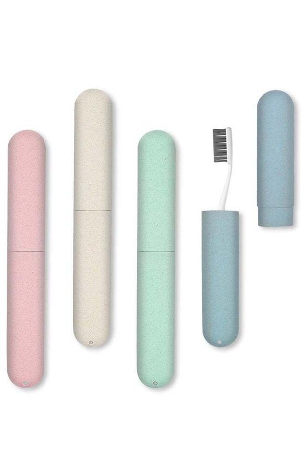 4 Pack Travel Toothbrush Case, Dust-Proof Plastic Toothbrush Holders for Travel Camping Trips Schoo