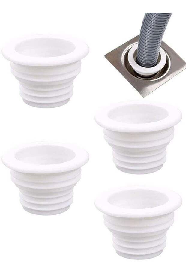 4 Pcs Washing Machine Drain Hose Seal Plug, Anti-Odor Floor Drain Pipe Silicone Plug Sewer Hose Fit