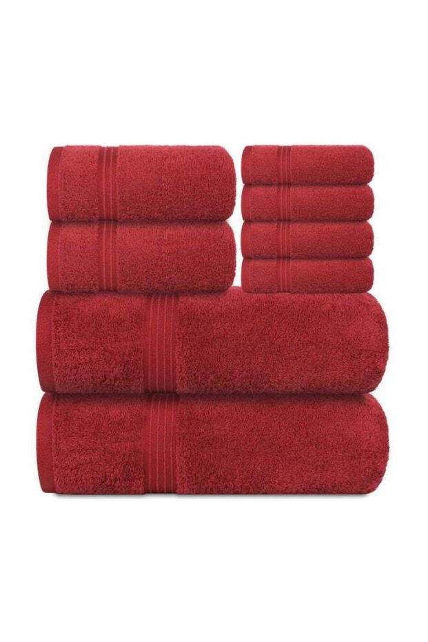 Bliss Casa 8-Piece Towel Set, 100% Combed Cotton 550 GSM Superior Quality, Quick Dry Highly Absorbe