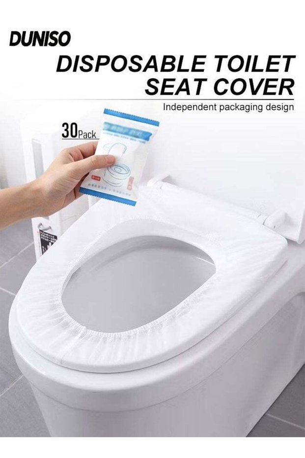 30 Pack Disposable Toilet Seat Cover, Waterproof Non-Woven Fabric, Waterproof and Non Slip Individu