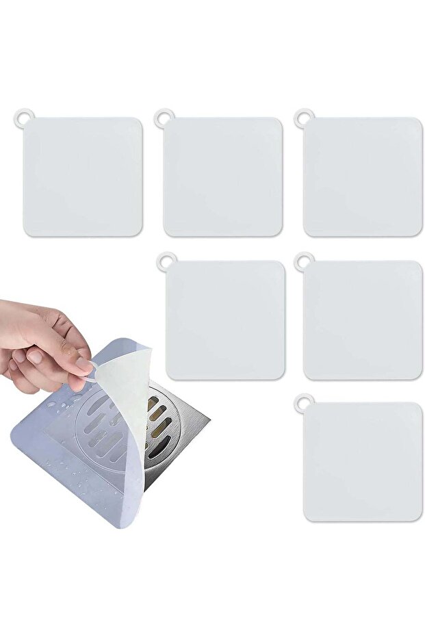 6 Pack Silicone Shower Drain Cover – Anti‑Odor Floor Drain Stopper, Leak‑Proof Seal for Kitchen, Ba