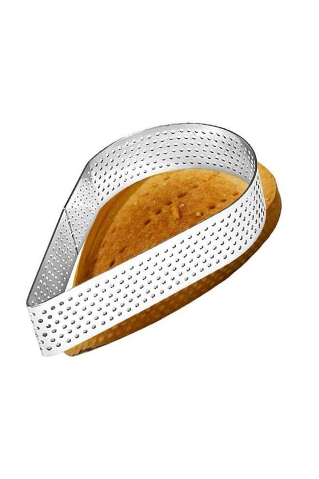 2Pcs Stainless Steel Tart Mold Ring Tartlet Cake Mousse Molds Cookies Pastry Cutter Pie Perforated