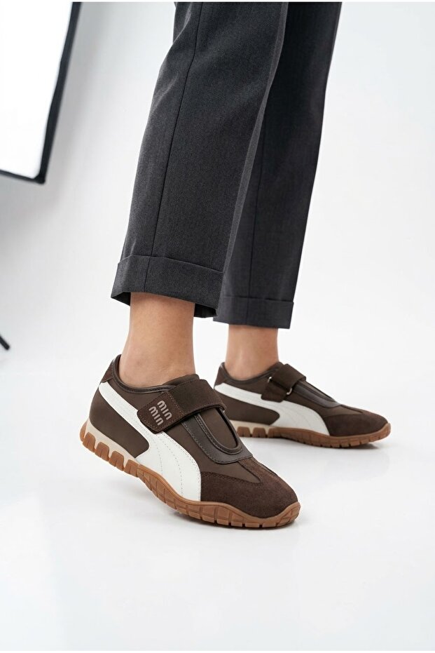 Women's Colorful Sole Velcro Suede Leather Orthopedic Sneaker Walking Shoes