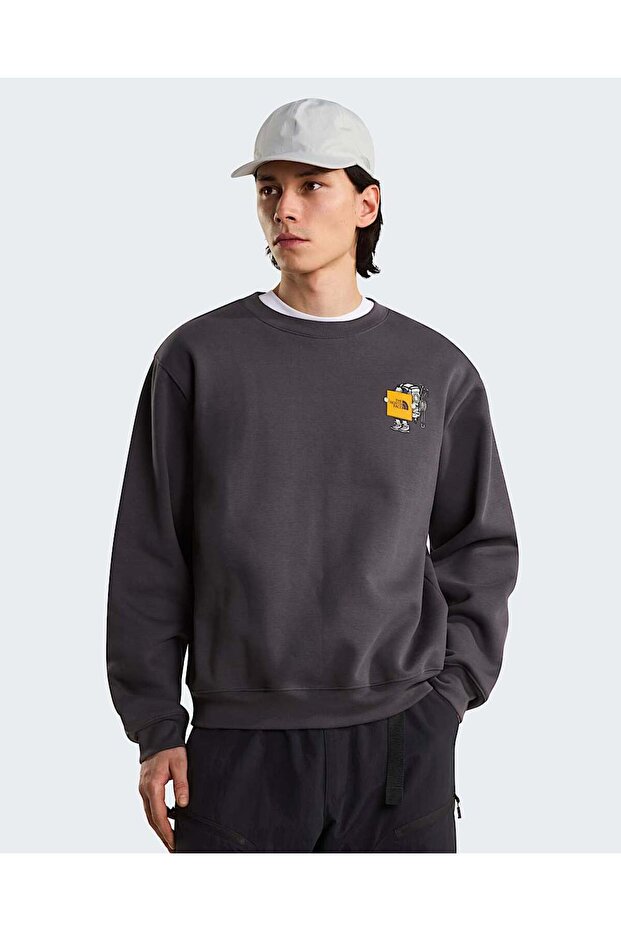 U Gear up Get Out Rlx Crew-Graphic Unisex Anthracite Sweatshirt