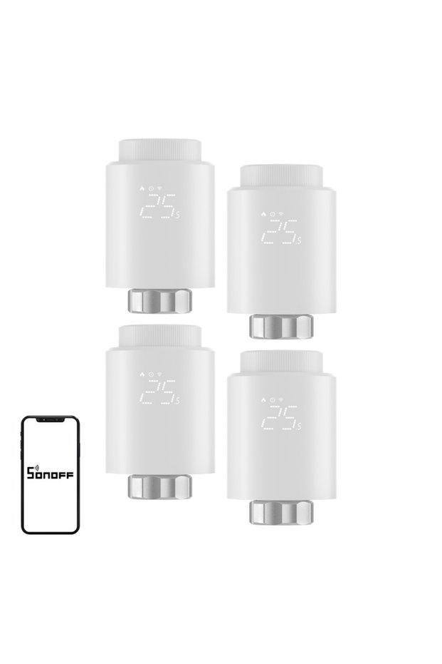 Cap termostatic ZigBee TRVZB, pachet de 4 bucăți