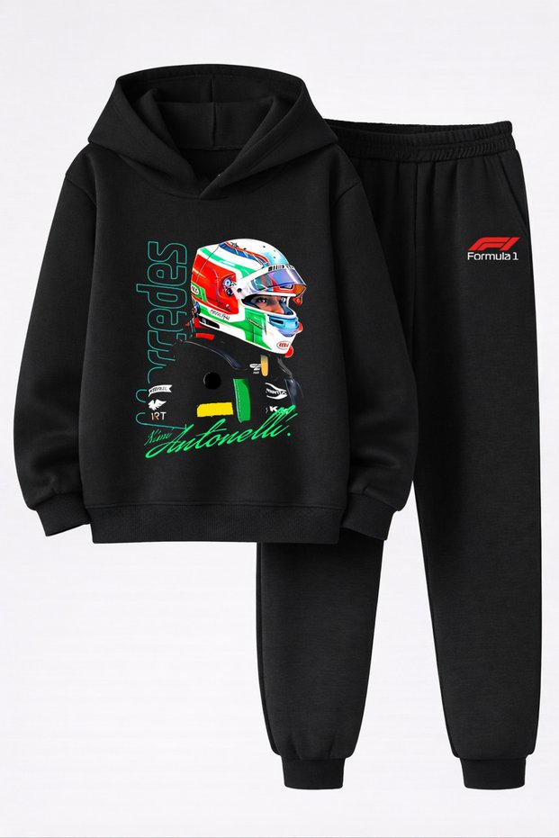 Kimi Antonelli Printed 3-Yarn Quality Sweatshirt and Trackpants F1 Kids' Top-Bottom Set