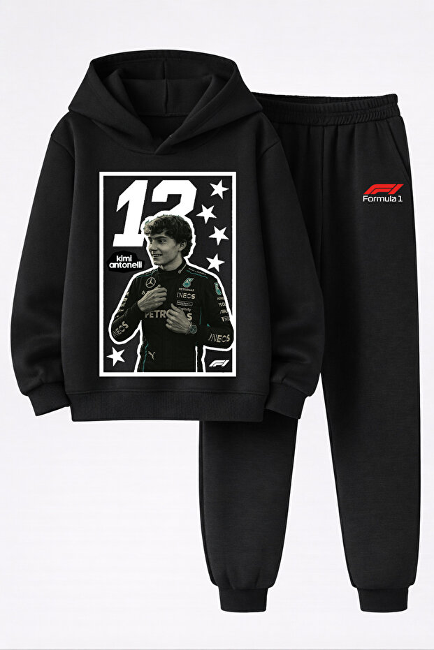 Kimi Antonelli Printed 3-Yarn Quality Sweatshirt and Trackpants F1 Kids' Top-Bottom Set