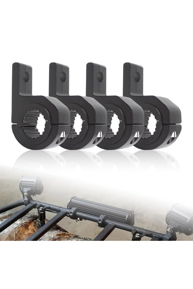 4pcs Motorcycle CNC Headlight Spot Light Bracket Mount Fog Tube Fork Clamp Motorcycle Spotlight Brac