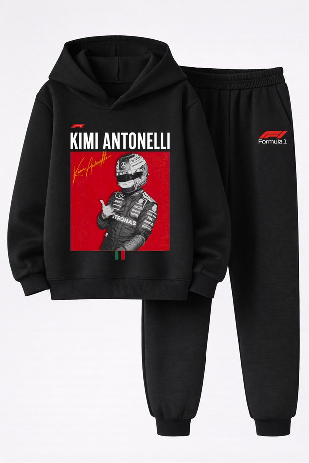 Kimi Antonelli Printed 3-Yarn Quality Sweatshirt and Trackpants F1 Kids' Top-Bottom Set
