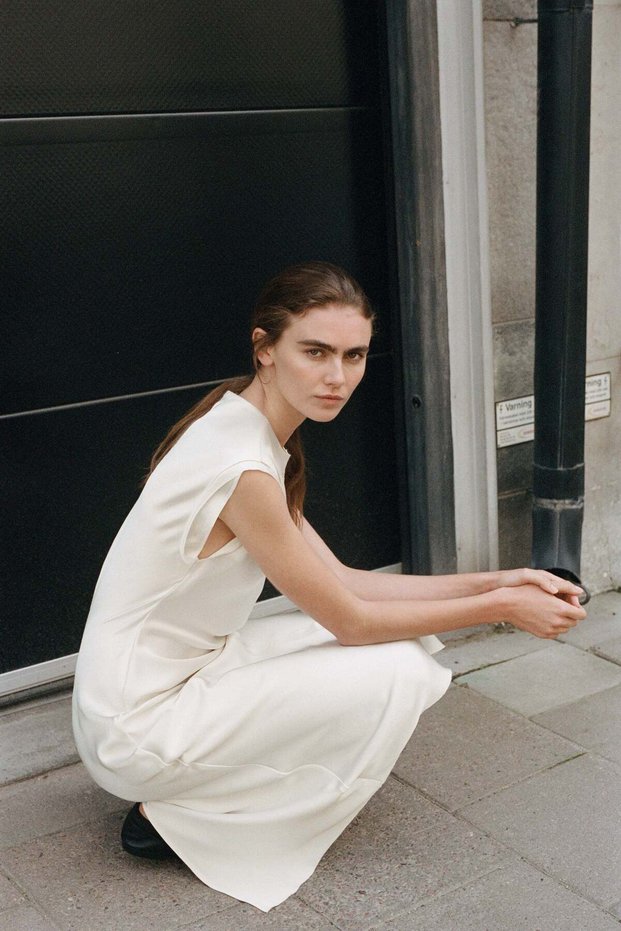 Satin midi dress