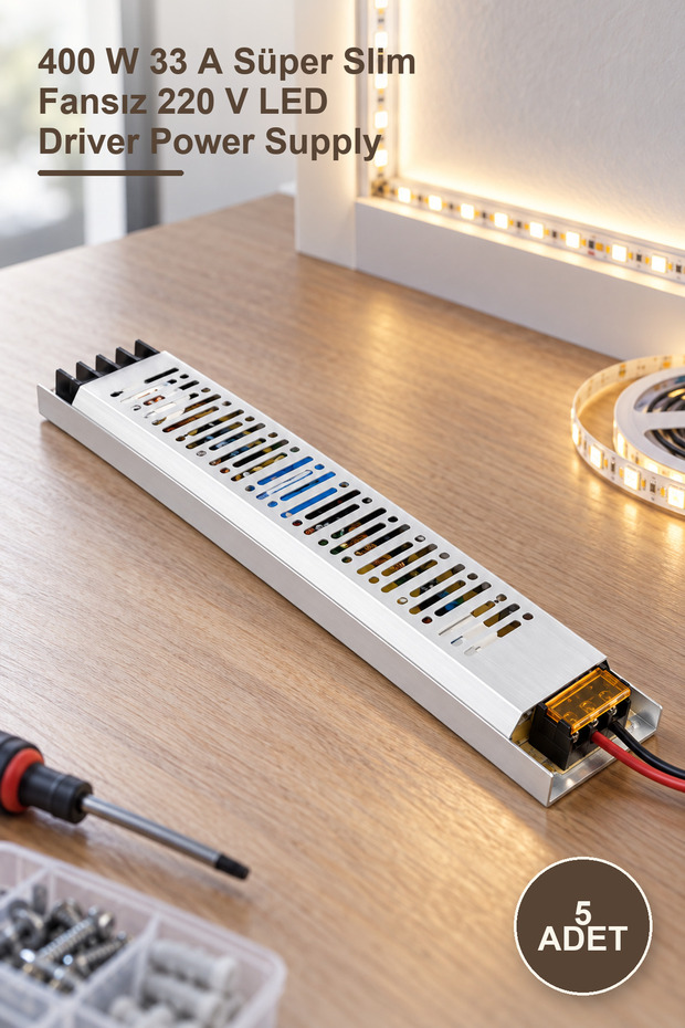 5 Pieces Ct-2570 Led Strip Transformer – 400 W 33 a Super Slim Fanless 220 V Led Driver Power Supply