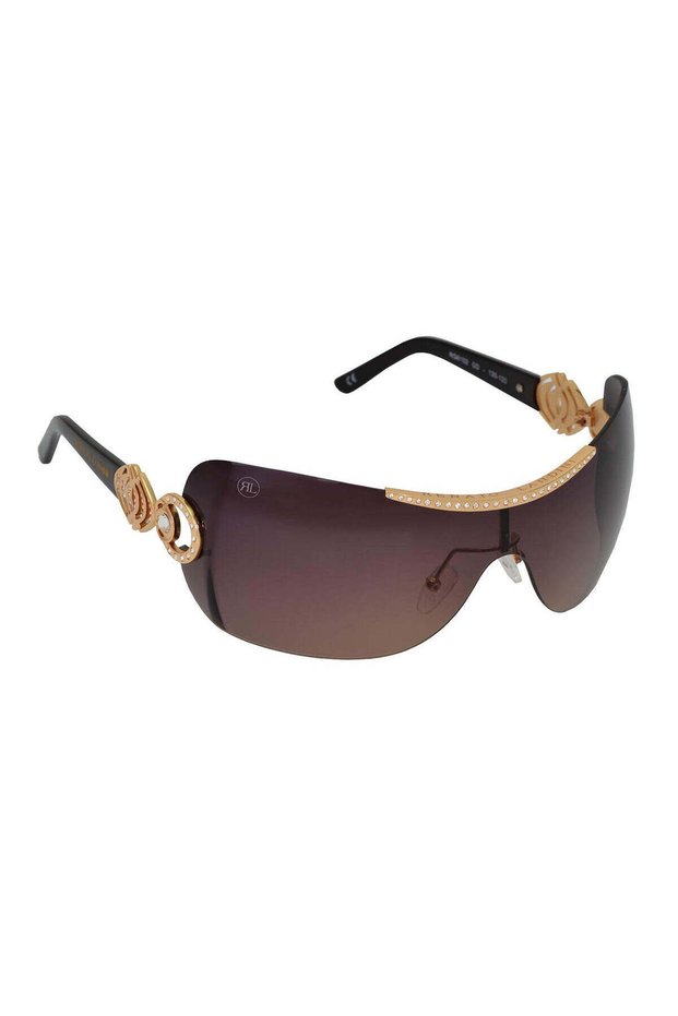 Women's Sunglasses Gold & Brown with Stones/ Allure