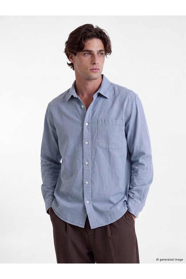 I Standart Fit Gabardine Men's Shirt by Freezen Store