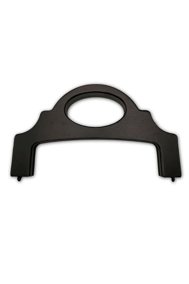 Wooden Bag with Handle Bursu 25 cm Black