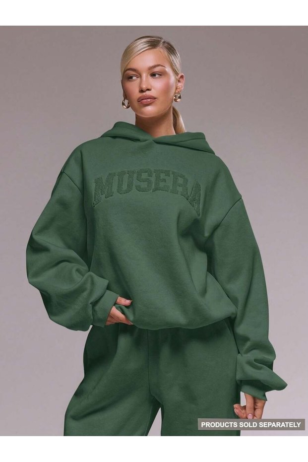 Unisex Neftyeşili Museba Printed Hooded Sweatshirt Printed Premium Oversize T-Shirt