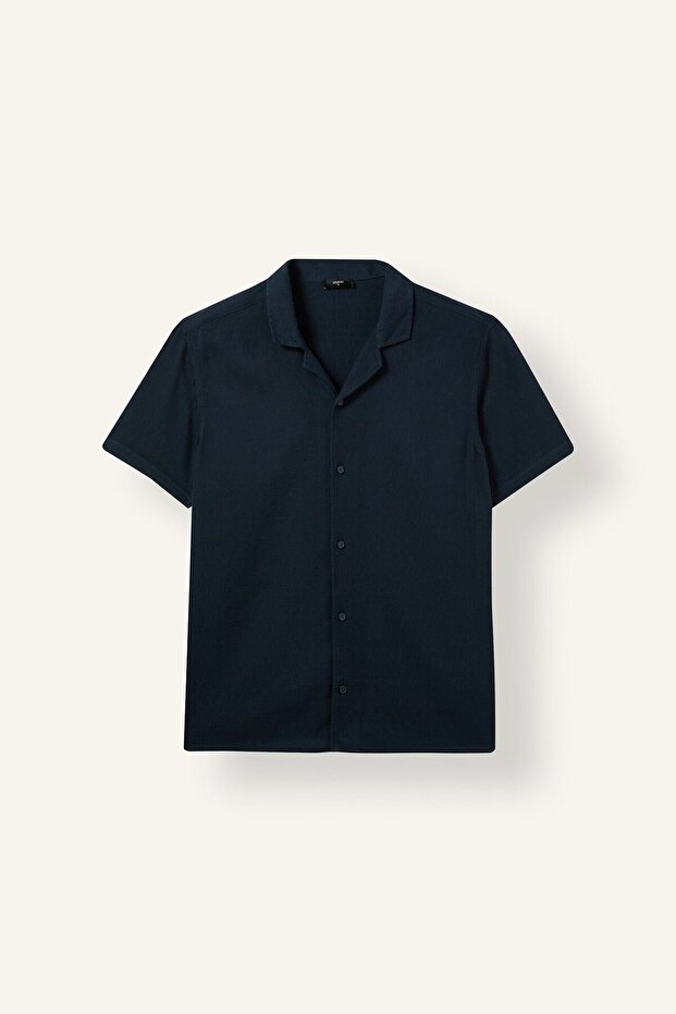 Modern Fit Resort Collar Cotton Short Sleeve Shirt I1855Ax26Hs