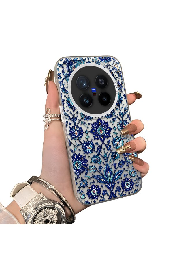 Vivo X300 Pro Compatible Silicone Edge Hard Back Case Phone Case with Lime Pattern