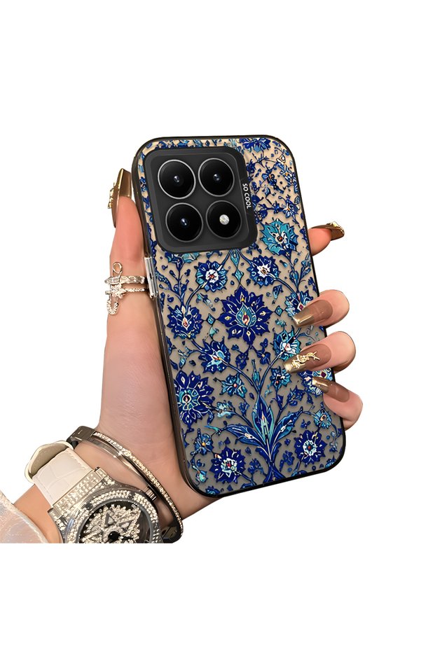 Mi 15t 5g Compatible Silicone Edge Hard Back Case Phone Case with Porcelain Pattern