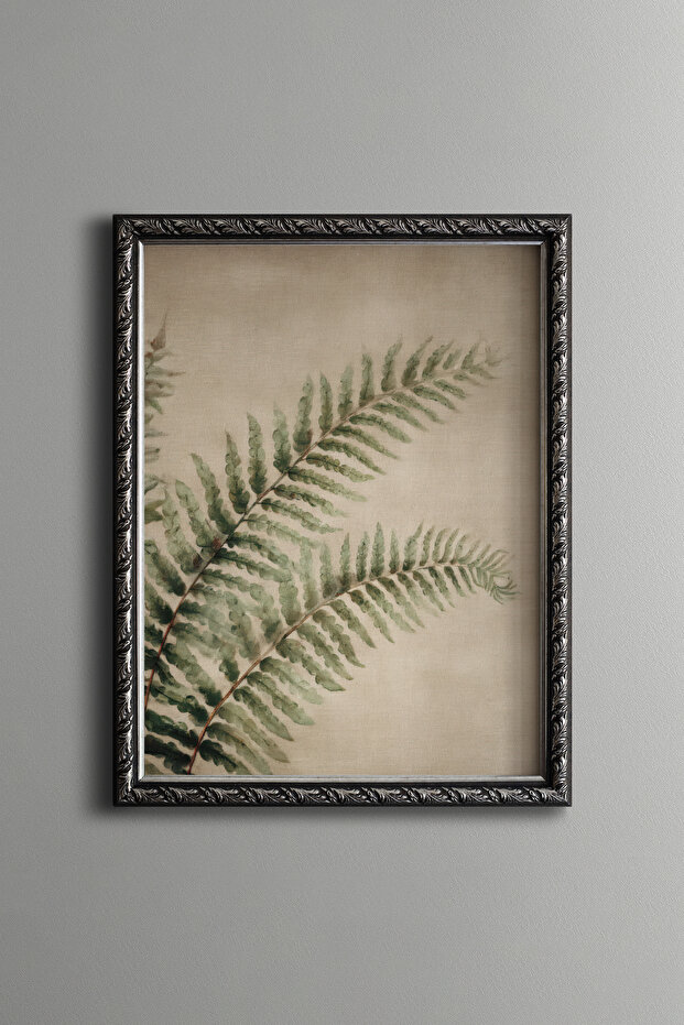 Botanical Fern Leaves - Vintage Patterned Painting - Fine Model