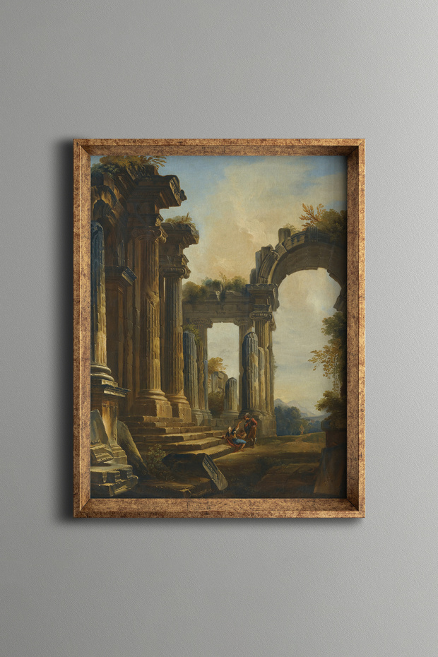 Antique Pillars and Arches - Vintage Patterned Table - Fine Model