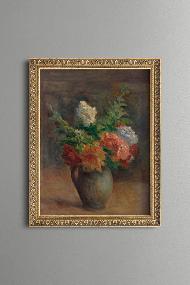 Colorful Flower Bouquet - Vintage Patterned Painting - Fine Model