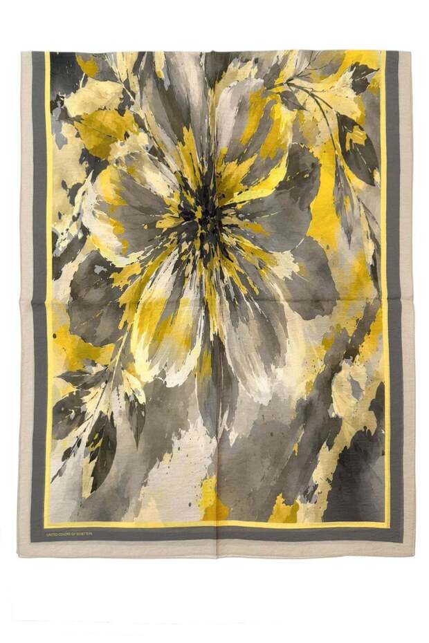 Patterned Fiore Shawl - 1043 - Beige