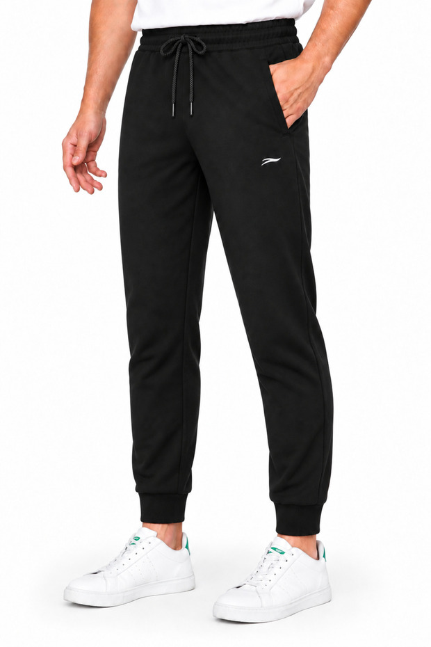 Men's Slim Fit Comfortable Cut Sweatpants 6502-Black