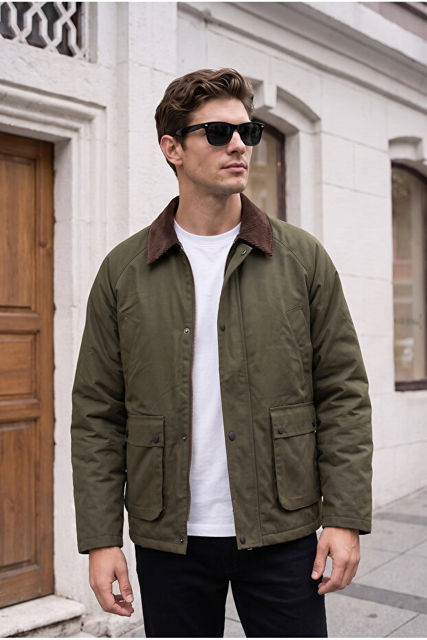 Brbr Model Viral Collar Detailed Jacket / Coat
