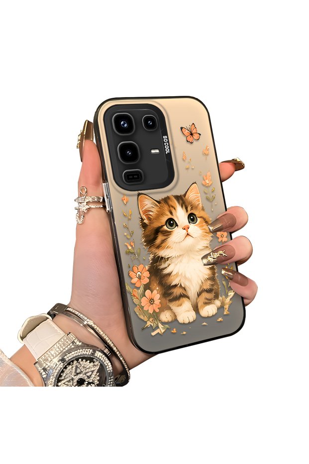 For Infinix Note 50 4g Compatible Silicone Edge Hard Back Case Cat Patterned Loving Couple Phone Case