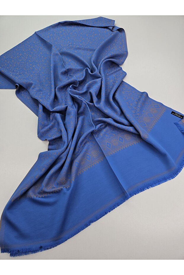 Tapestry Woven Cotton Ethnic Patterned Double Color Reversible Shawl 70 X 190 cm