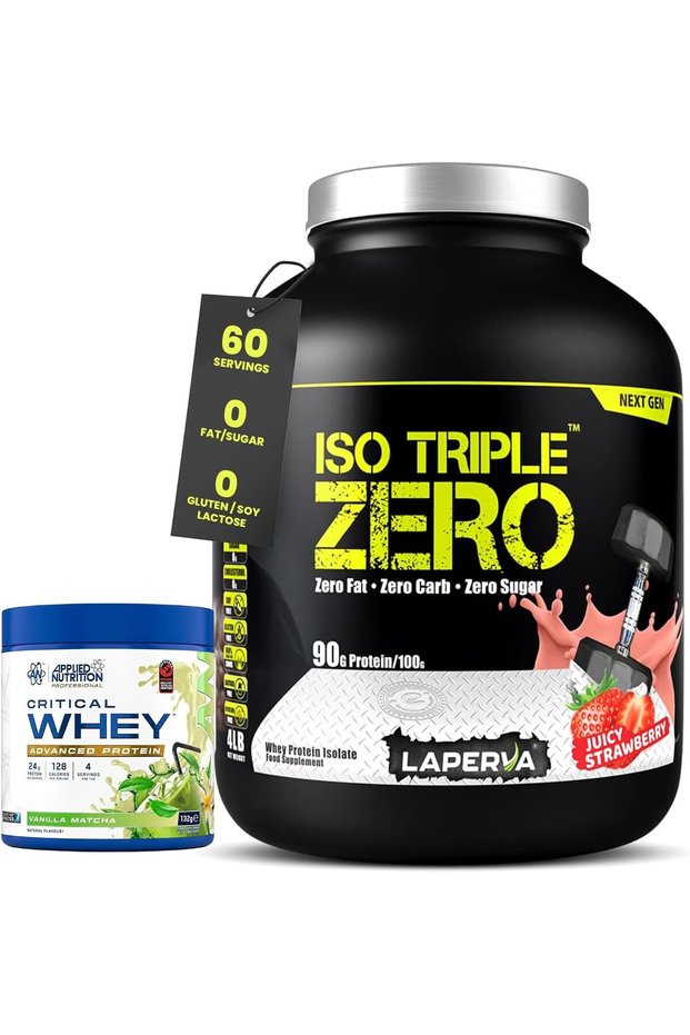 ISO triple zero 4 LB & AN Advanced Whey 132 G (Juicy Strawberry)