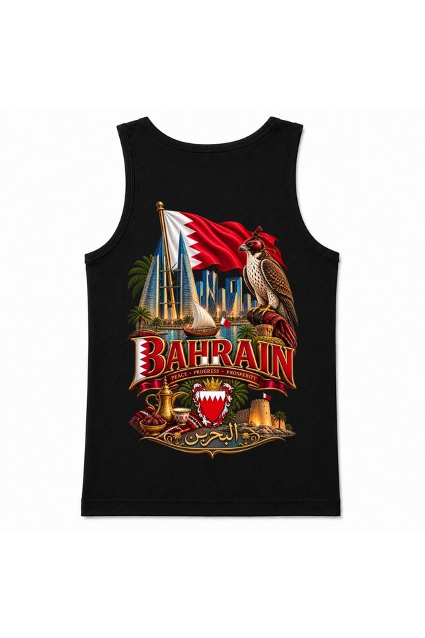Bahrain Falcon & Skyline Cultural Treasures Graphic Tank Top