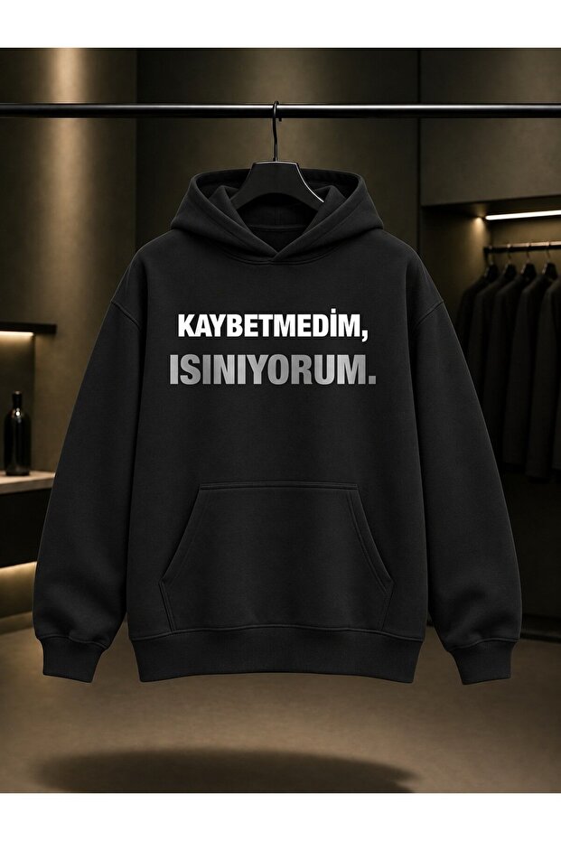 I'M Not Losing, I'M Warming up Printed Unisex 100% Cotton Hooded Sweatshirt