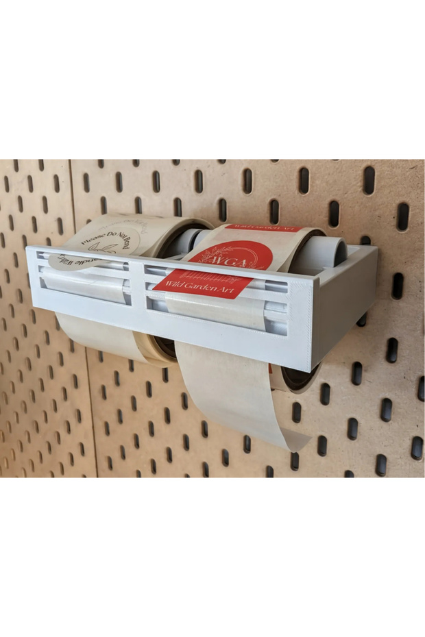 Skadis Compatible Sticker Roll Holder – Large Roll Label and Tape Organizer