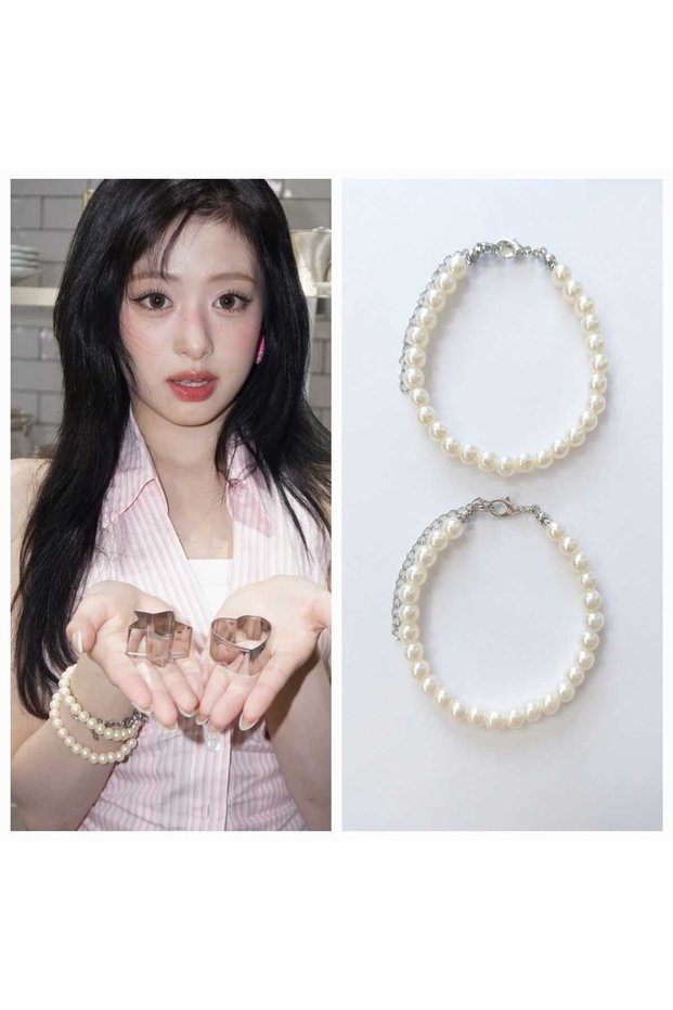 Kpop Babymonster Ahyeon Pearl Bracelet 2Pcs