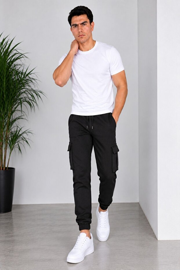 Unisex Regular Cargo Pocket Long Sweatpants