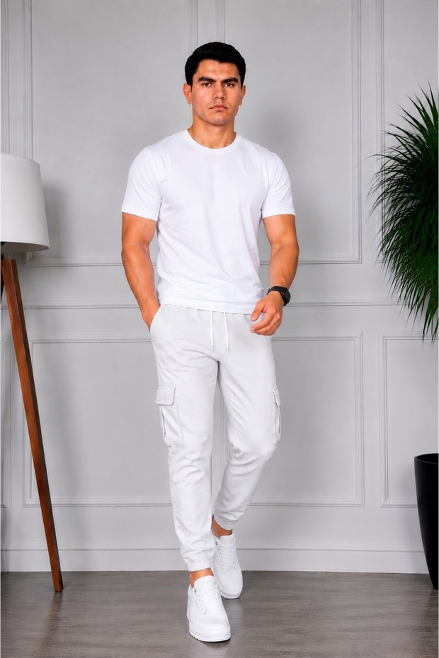 Unisex Regular Cargo Pocket Long Sweatpants