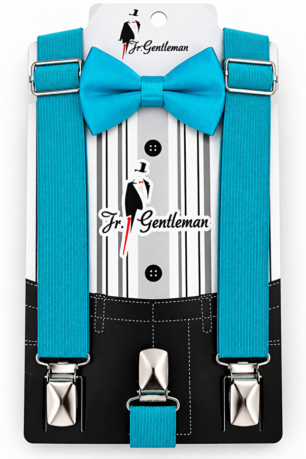 Children's Trouser Suspenders Set - Suspender Bow Tie Set - Tie, Bow Tie Accessories - Unisex Suspender Bow Tie Set