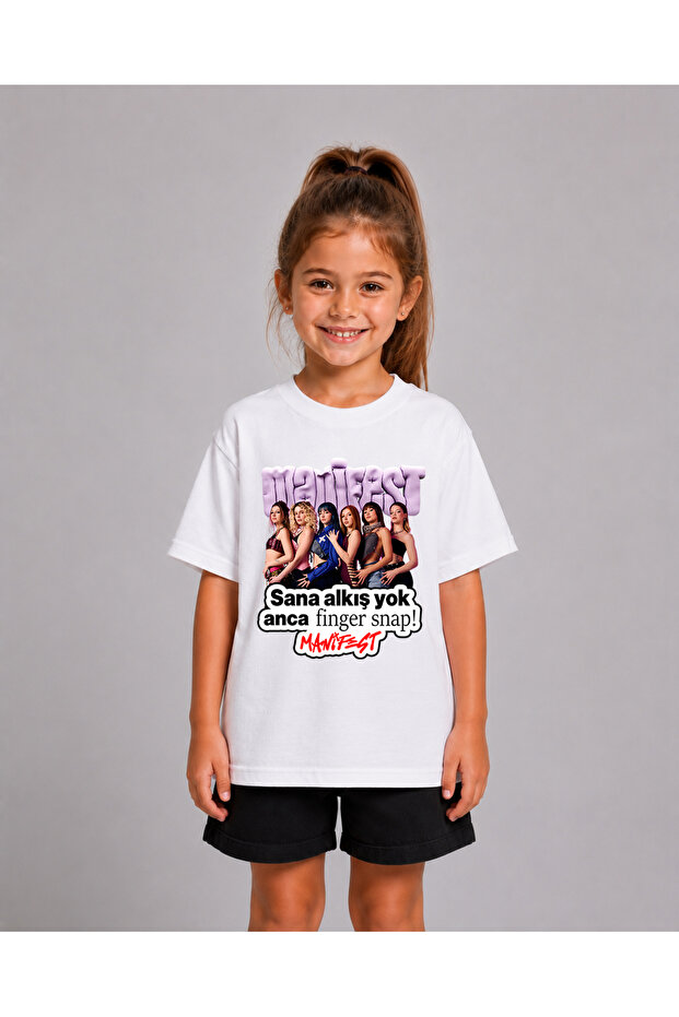 Girl Boy Manifest No Clap for You Printed 100% Organic Cotton Tshirt